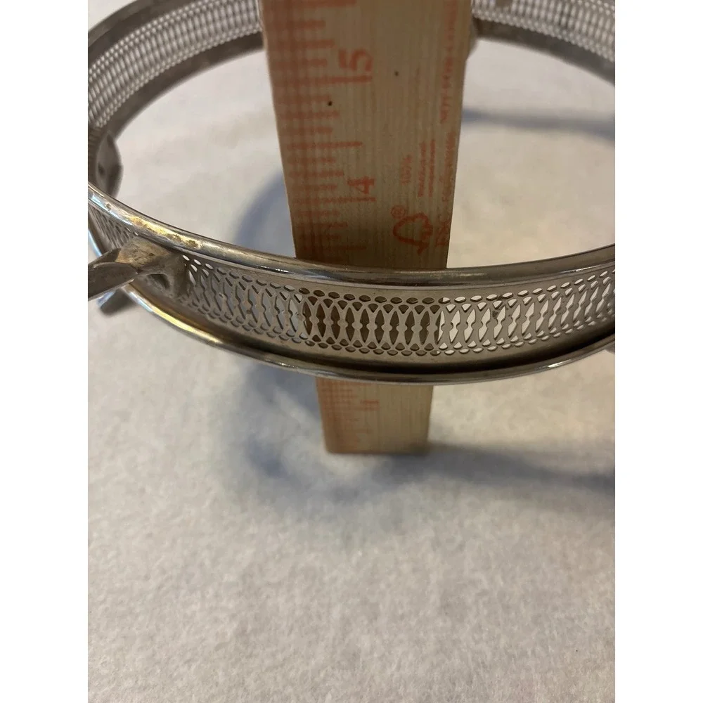 Vintage‎ metal cassrole dish holder addy carrier 9 inner ring